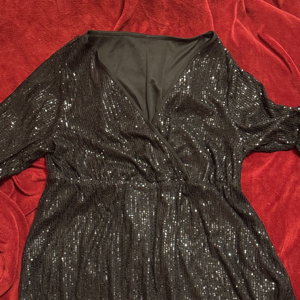 Black Sequin Dress